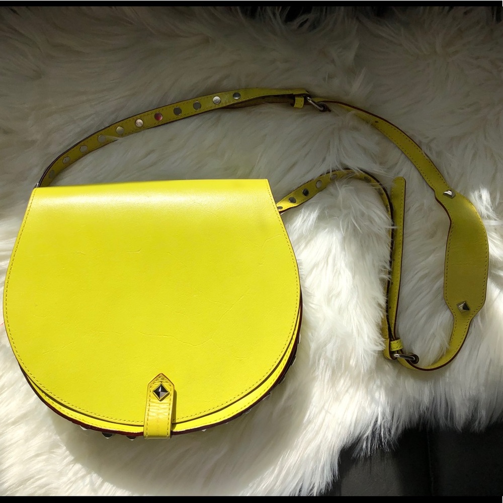 Rebecca Minkoff Neon Yellow Rockstud Bag